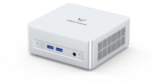 MINIS FORUM UM870 Slim Mini-PC, AMD Ryzen 7 8745H Mini-Computer (8C/16T, bis zu 4,9 GHz), 32 GB DDR5 RAM und 1 TB PCIe 4.0 SSD, DP/HDMI 2.1/USB4, 4 x USB Typ A, WIFI6E/BT5 .3