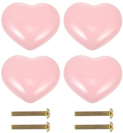 Angoily 4stücke Herzförmiger Schrankgriff Edelstahl Für Kleiderschrank Türen Kommoden Badezimmer Wohnzimmer Studentenwohnheime Büros