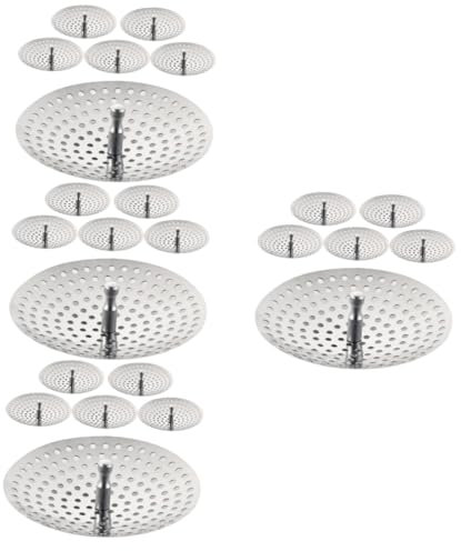 OSALADI 4 Juegos Filtro De Alcantarillado Los Receptores Filtrar Colador De Fregadero De Cocina Tapón del Fregadero Cesta De Filtro De Cocina Escurridores Acero Inoxidable 6 Piezas * 4