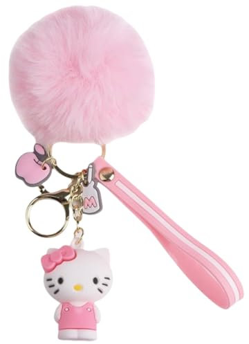 LQIOACU 1 Stück Schlüsselanhänger plüsch, H Kitty schlüsselanhänger, Taschen charms, Schlüsselanhänger rosa