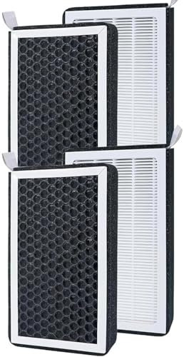 4 Pezzi per Tesla Model Y Filtro Aria HEPA con Carbone Attivo, Modalità di Ricircolo Esterno, Filtro Aria Sostitutivo per Tesla Model Y/3, Accessori Filtro Aria per Filtro Abitacolo HEPA con C