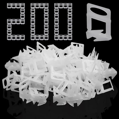 Lvjkes 200 Pezzi Distanziatori per piastrelle, 2mm Livellamento piastrelle per piastrelle, Livellamento preciso, Maggiore efficienza, Per spessori di piastrelle da 3 a 15 mm (2mm)