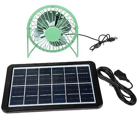 Toyvian Ventilador Solar Usb Silencioso Enfriador De Aire Portátil Para Exterior Interior Circulador De Aire Recargable Por Usb y Energía Solar