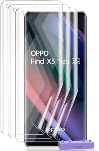 Zerrshoo 3 Pièces Pellicola Protettiva per OPPO Find X3 Neo, TPU Hydrogel Morbido [Non Vetro Temperato], Anti-Graffio Protective, HD Trasparente protezione Film