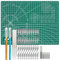 FANFX 44PCS A4 Cutting Mat Kit, A4 Mat for Carving Crafts, Cutting Board for Sewing Self Healing Cutting Mat (Green)