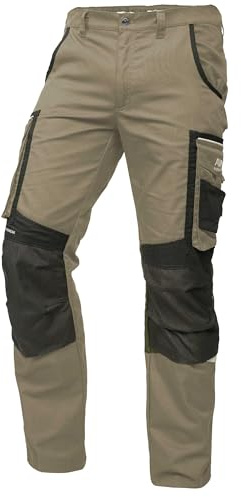 PUMA Workwear Precision X - Arbeitshose Herren - Premium Arbeitskleidung mit vielen Taschen und verstärkten Kniepartien - Funktionshose mit Stretch für Handwerk und Baugewerbe - Braun/Schwarz - 54
