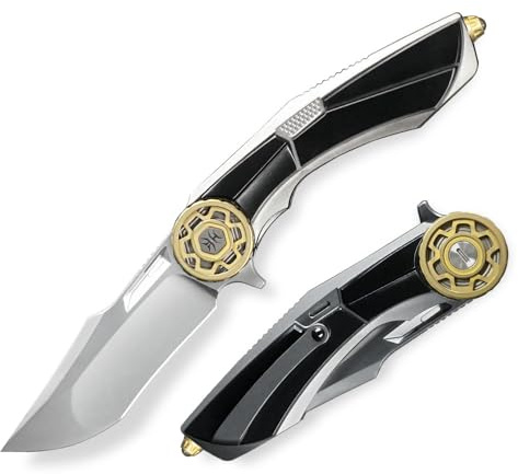 DELLINGER Klappmesser KH Knives Storm, CPM-S90V Zirconium Silber