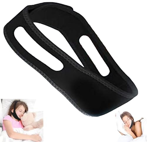 Schnarchstopper Kinnriemen,Anti Schnarch,Robust Schnarchen Stopper,Anti Snoring Stopper,Verstellbarer,Wiederverwendbar Für Männer Und Frauen Geeignet Reduziert Schnarchen Strafft Die Gesichtskonturen