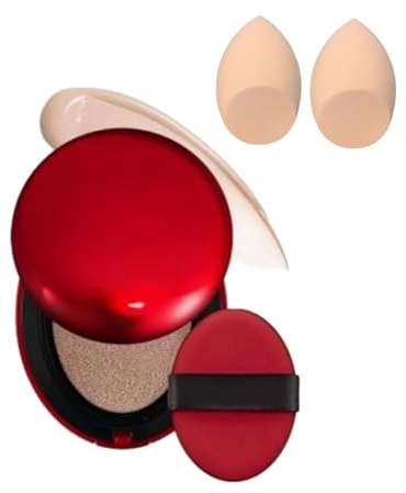 Air Cushion Foundation Make-up, SPF40 PA++ Super Fit Air Cushion Foundation Make-up, Unsichtbare Poren Aufhellende Creme, Volle Abdeckung, Langlebig, Wasserdicht