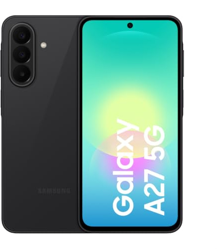 Samsung Galaxy A27 5G Smartphone mit KI-Funktionen, Handy, Black, 128 GB | Circle to Search, Objekt-Radierer, Sprachtranskription, Dreifach-Kamerasystem, IP64, 5000-mAh-Akku, 6 Betriebssystem-Updates