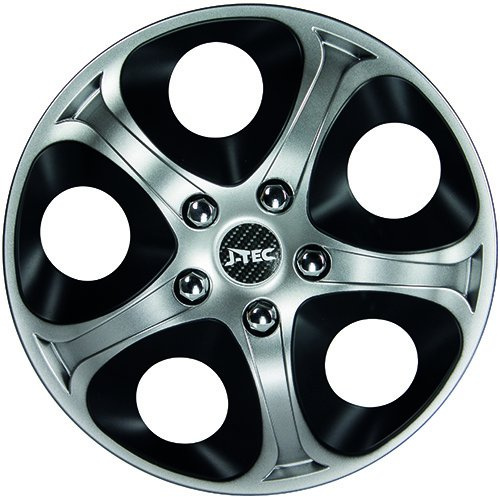 ZentimeX Z778351 Radkappen Radzierblenden universal 13 Zoll Silver Black