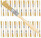 Kurtzy 0.5 Inch/12.7mm Chip Paint Brushes (36 Pack) - Professional Wooden Handle Paint Brush Set for Paint, Stains, Varnishes, Glues and Home DIY Beige