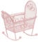 Hobbyfun Mini Deko Wiege rosa Mädchen Party Geburtstag Geburt Baby Puppenhaus