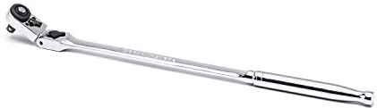 GearWrench 81030 1/4-Zoll/6,35 mm-Antrieb Schnellspanner mit Verriegelung, 72-Zahn-Flex-Ratsche mit schlankem Kopf, 12 Zoll/304,8 mm