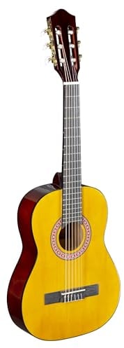 J & D CG-1 1/2 NT Konzertgitarre, 1/2 Gitarre Classic, Classical Guitar mit Natural Fichtendecke, Akustik-Gitarre, ideal zum Gitarre lernen