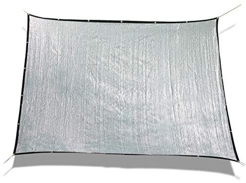 Laxllent Toile d'ombrage Serre Rectanglulaire,3x4m, Toile d'ombrage Pergola,Aluminet Bâche Anti UV 70% pour Voiture & Animaux,Argenté…