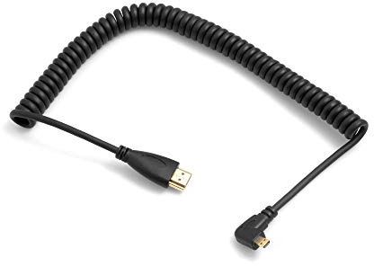 System-S Cable micro HDMI macho a HDMI estándar macho en espiral 50-80 cm