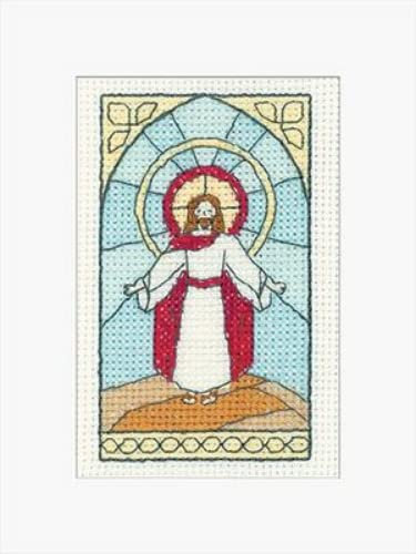 Heritage Crafts Cross Stitch Kit - Religious Christmas or Greetings Card - Blessings