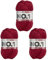 myboshi Strick- und Häkelgarn, Modell No.1 mit Merinowolle, dickes Garn, Acrylharz, Bordeaux, 3_Knäuel