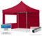 TOOLPORT Faltpavillon Faltzelt Pavillon 3x3m - 2 Seitenteile Aluminium 32mm Partyzelt 700N rot