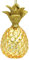 SIKORA BS480 Goldene Ananas Christbaumschmuck Glas Figur Weihnachtsbaum Anhänger