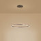AIRUI 1-Licht Single Circle Pendelleuchte Nordic Modern Ring Lüster Abgehängt Verstellbar LED Hängelampe Für Wohnzimmer Schlafzimmer Esszimmer,Brown+Stepless Dimming-80CM 50W
