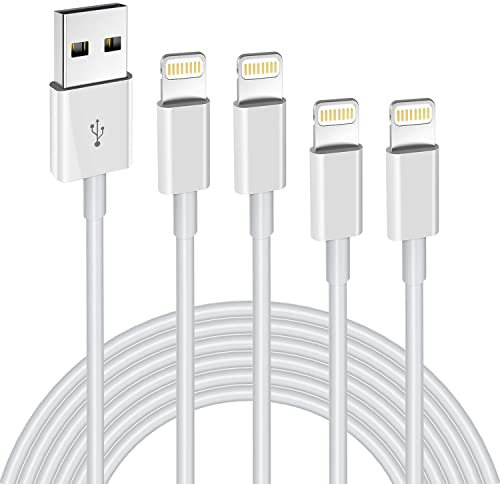 APFEN iPhone Charger Cable 4Pack 6FT/1.8M MFi Certified Lightning Cable Fast Charging Cords Apple Charger Compatible with iPhone 14 13 12 11 XS XR X Pro Max Mini 8 7 6S 6 Plus 5S iPad iPod