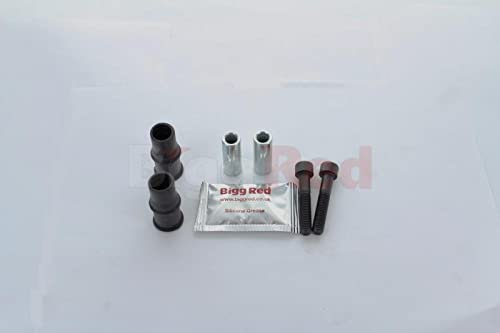Bigg Red - Brake Caliper Slider Pin Guide Kit - Front Left & Right - Includes 2 Identical Pins, Slider Rubbers & Grease - Fits Non ABS Models with 239 x 10mm Discs - 1314X