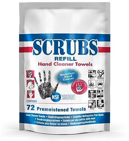 Scrubs Nachfüllpackung mit 72 Reinigungstüchern für Scrubs-in-a-bucket – NFS-zertifizierte Reinigungstücher