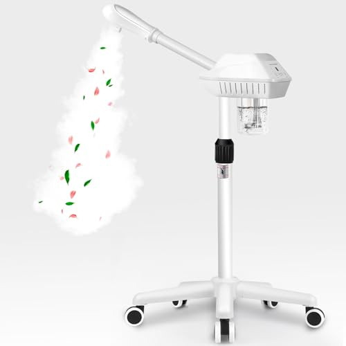 Vapeur facial professionnel sur roues, défroisseur facial nano pour le visage, pour spa, salon et utilisation à la maison