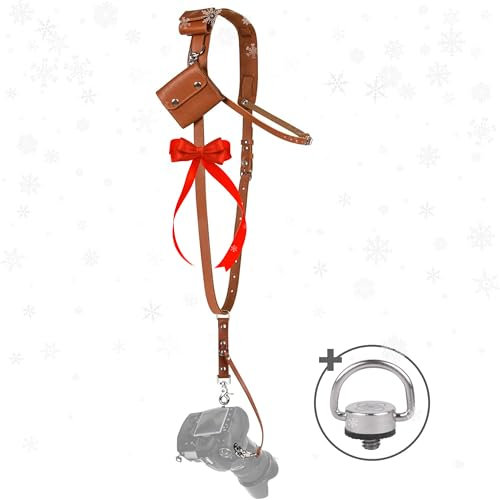 C Coiro Rembourré Harnais Appareil Photo Courroie D'épaule en Cuir Pour Votre Appareil Photo, Sangle Appareil Photo, Tan