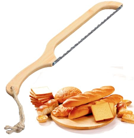 Fulenyi Cuchillos para Pan en rodajas Finas | Cuchillos rebanadores dentados,Cuchillos para Cortar piña y Queso de Acero Inoxidable para Pan Largo con Agarre cómodo