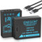ENEGON NP-W126 NP-W126S Type C Charging Port Battery(2 * 1500mAh) for Fujifilm X100V, X100VI, X100F, XT30II, XT30, XT20,XT10, XS10, XA1,XA2,XA3, X-T1/2/3, X-Pro1/2/3, X-M1, XE1/2/3/4
