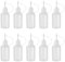 Vueinrg 10 Stück Nadelflasche 30ml Dosierflasche Applikator Flasche Leer Klebstoffflasche Klein Nadelspitze Kleber Flasche Präzisionsspitze Quetschflasche Leimflasche für DIY Nachfüllkleber Glue