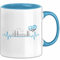 Bochum Tasse Herzschlag Herz Ruhrpott Kohle Heimat Bochum Stadt Kaffee-Becher (Blau)