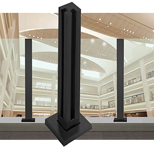 Glasgeländerpfosten Für Balkonwohnungen, Terrassen-Sichtschutz-Stützstange Für 10/12 Mm Dicke Glas-/Holz-/Kunststoff-/Metallplatten, Bodenstehende Edelstahl-Treppenstufengeländer (Eckpfosten 125 C