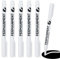 WFPPSK 6 Marqueurs Blancs, Pointe Fine Feutre Acrylique Imperméable Marqueur Blanc indelebile Permanent Stylo Peinture Feutre Pour Galet Verre Metal Céramique Pneu Bois Textile Toile Papier