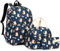 Esfoxes Schulrucksack Rucksack Schule Schulranzen für Mädchen, Kinder, Teenager, Schultaschen, Büchertaschen-Set mit Lunchtasche, Federmäppchen (Katze)