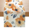 Avoik Mode Blumen Tischläufer Sommer Mohnblumen Herbst Tischläufer Frühling Küche Esstisch Dekoration für Drinnen Draußen Urlaub Party Wohnzimmer Dekor 33 x 180 cm, Orange