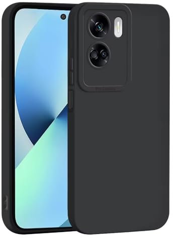 JIAFEI Cover Custodia per Honor 90 Lite 5G, Sottile e Morbida in Silicone TPU per Una Protezione Antiurto e Anti-graffio Efficace - Nero