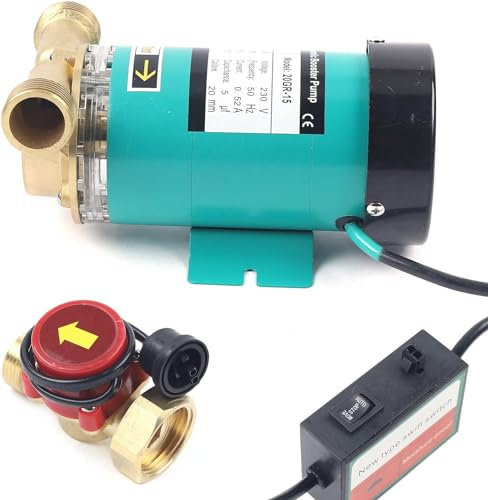 Booster Pump Hot Water Pressure Shower Electric Home Boost and Cold Circulation for Garden Irrigation Washing Machine 120W 1 Outlet, for Garage, Fill Ponds or Increase Pressure on The Garden Hose