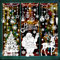 TOMEEK Fensterbilder Weihnachten Selbstklebend Groß Fensterdeko Weihnachten weiß Wiederverwendbarn Weihnachtsmann Schneeflocken Aufkleber für Shop Winter Fensterdekoration（163 Stk 5 Bögen）