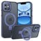 BENTIACC Phone Case for iPhone 11, with Invisible Stand, with Mag-Safe, Military Protection, [Translucent Matte] Anti-fingerprint iPhone 11 Case (Dark blue)