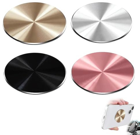 NATOSU 4 Stück Ersatzhalterung für Handys, Selbstklebende Metallplatte, magnetische Handyhalterung fürs Auto, magnetische Handyhalterung fürs Auto, Rack mit Klebeaufkleber