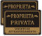 2pz Cartelli di proprietà privata segni di allarme di sorveglianza segni di alluminio(Nero - Proprietà privata, 30 * 20cm)