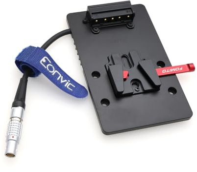 Eonvic 6-polige (4+2) Buchse auf V-Mount Batterieplatine, Stromversorgung für DJI Ronin 4D Kamera