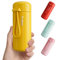 Exllena 300 ml kleine Wasserflasche aus 304 Edelstahl, kleine Flasche mit Tragegriff, doppelwandige Vakuumisolierung für heiße und kalte Getränke für die Handtasche, 100% auslaufsicher (Gelb)