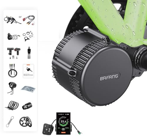 Bafang 36V 350W Moteur Central - Kit de Conversion de vélo électrique BBS01 BBS01B avec DPC18 écran LCD et Plateau de pédalier 44T pour pédalier de 68 à 73 mm (sans Batterie)