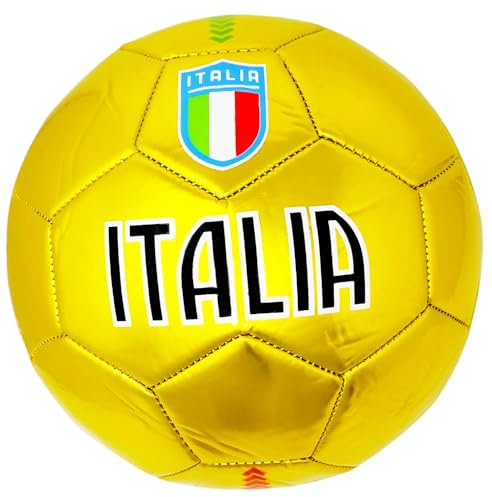 Ballon de football d'entraînement ou de match taille 5 couleur or Scudetto Italia