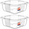 Best House | Plastic Washing up Bowl Basin | 9.6 Litres | Square | Clear | 2 pcs | Multipurpose Bath Tub/Washing Tub for Kitchen, Bathroom, and Household Use (Pack of 2)